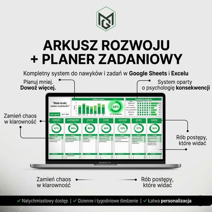 Arkusz rozwoju + planer zadaniowy